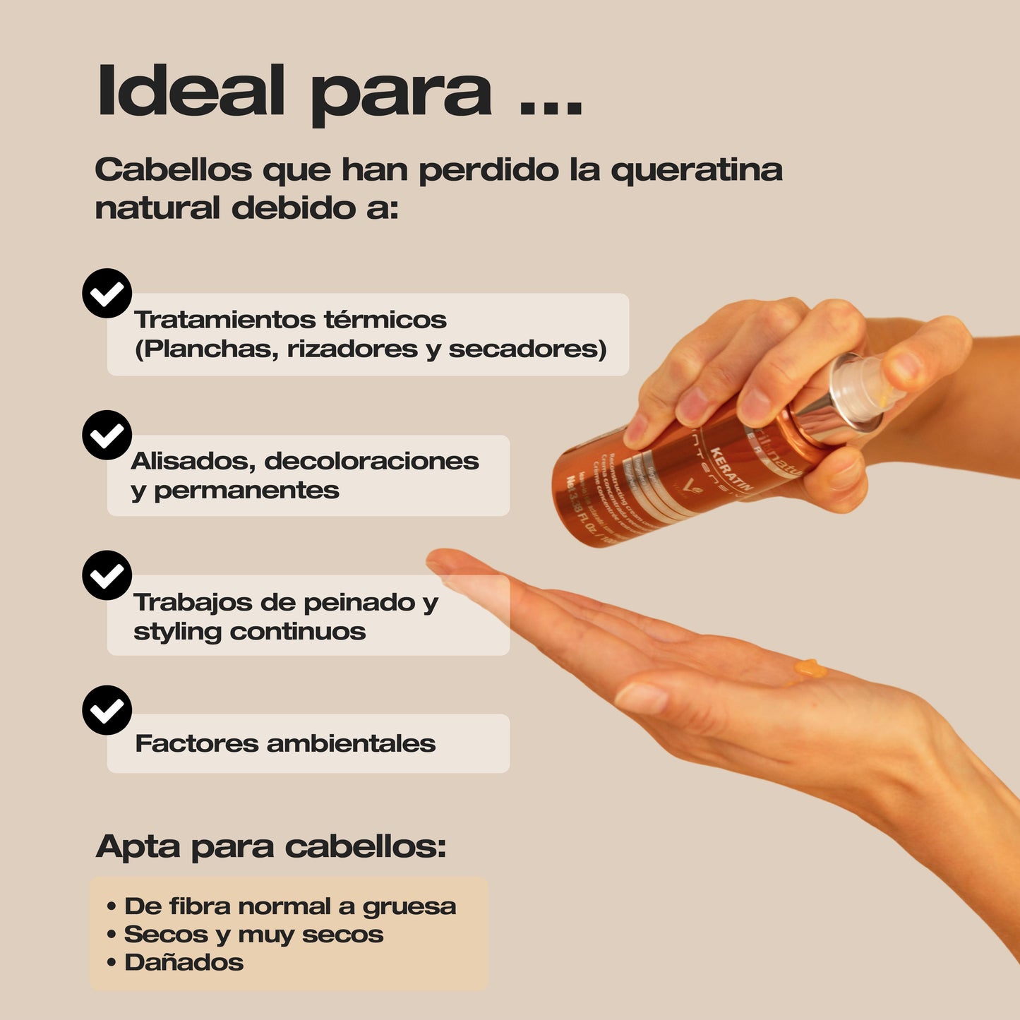 Mascarilla Keratin, restaurador y regenerador con queratina ultra rápida