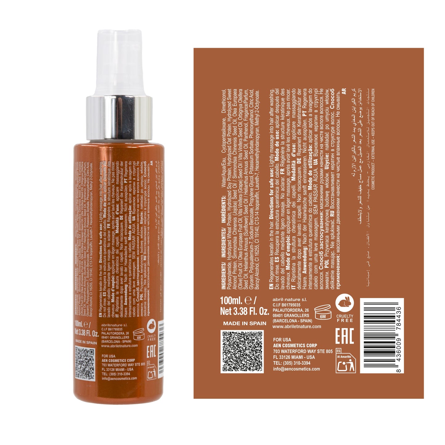 Sérum Keratin, nutritivo e intensivo con queratina ultra rápida 100ml