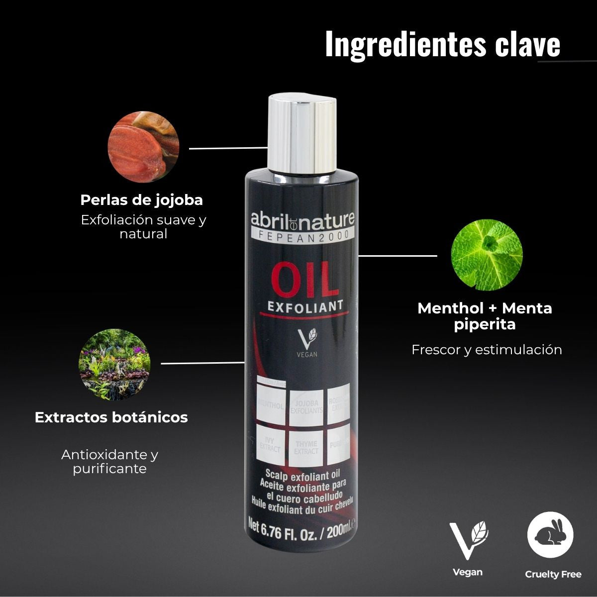 Exfoliante capilar en aceite
