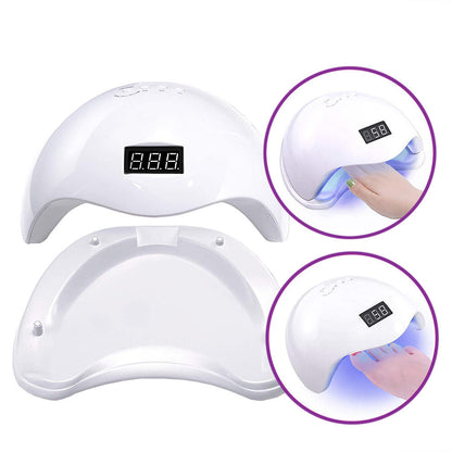 Lampara de Uñas 36 LED UV Secado Rápido con Sensor Inteligente 48W